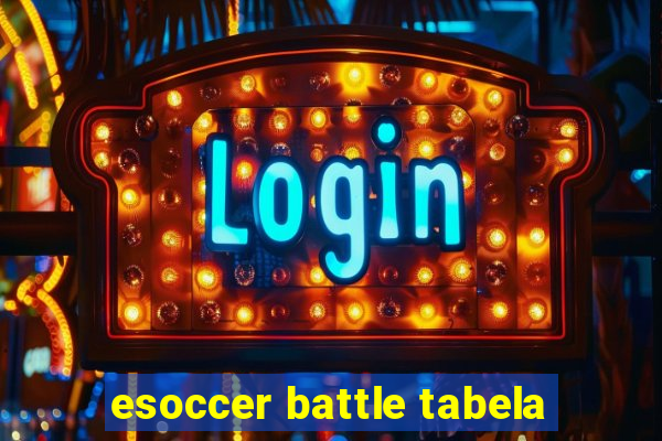 esoccer battle tabela